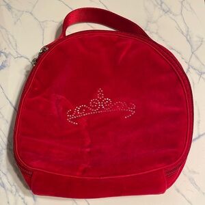 Bath and Body works red velvet bag- it has a crown w/white jewels.
